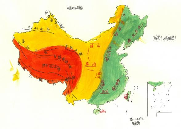 学生手绘地图作品6