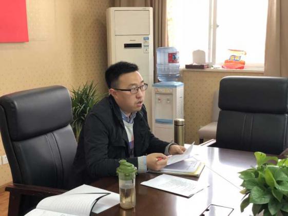 办公室负责日常宣传的赵荣老师发言