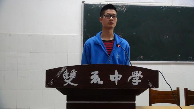唐玉文同学参加竞选