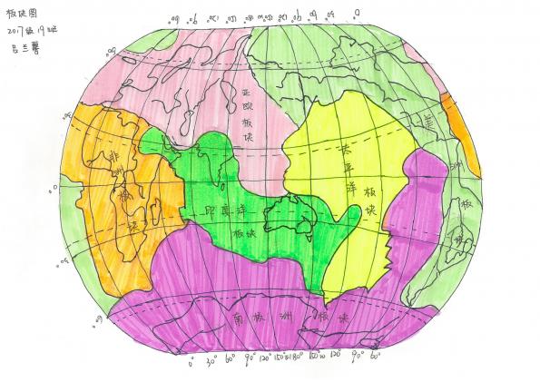 学生手绘地图作品7