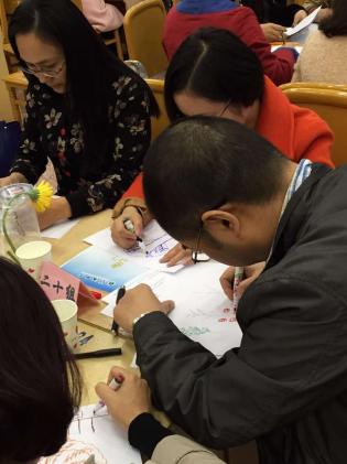 老师们现场绘画